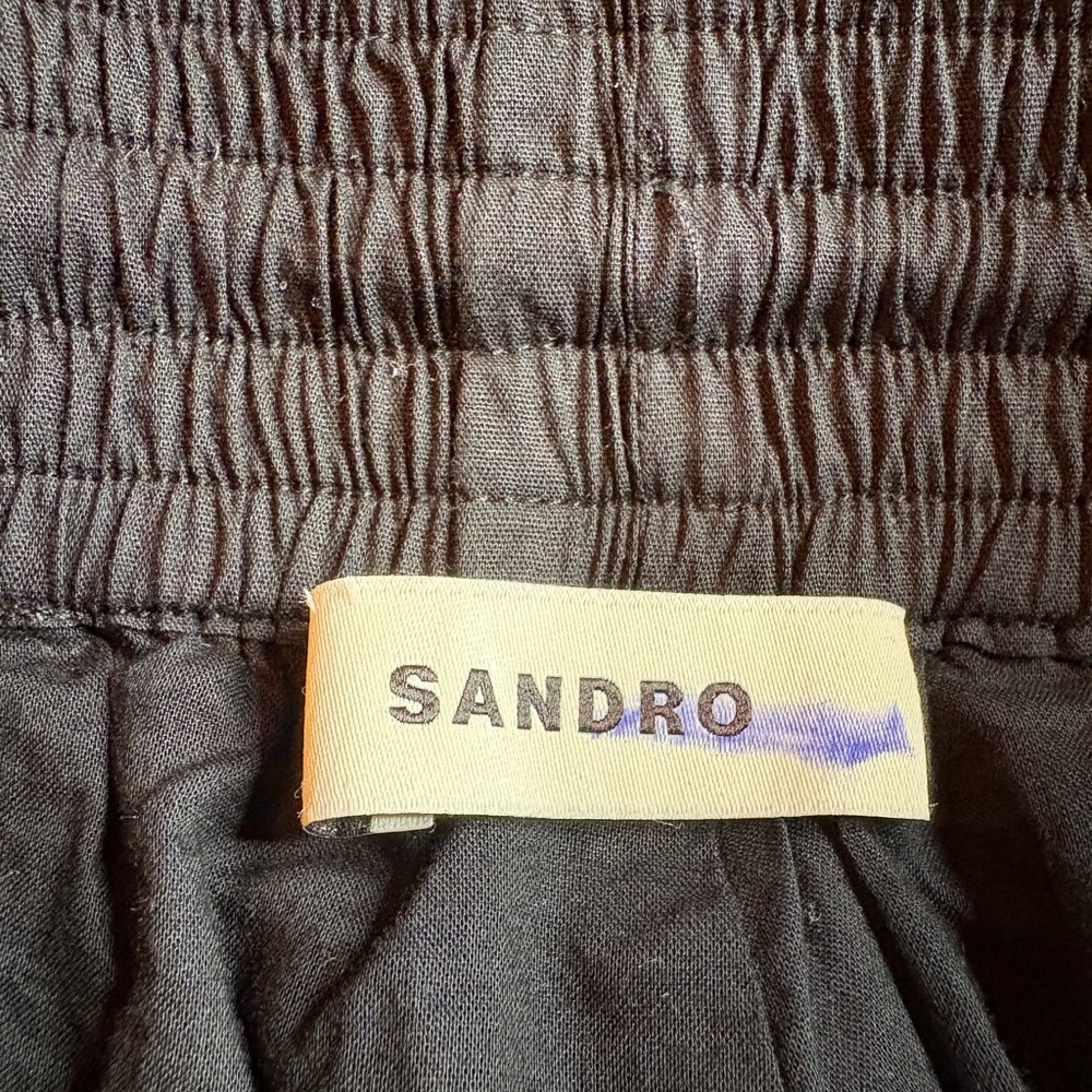 Sandro- Andalousie Rhinestone Embellished Drawstring Shorts. Size 36 or US 2/4 - Picture 6 of 12